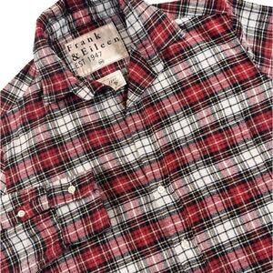 Frank & Eileen Button Up Shirt Eileen Blouse Womens XXS Red Plaid Classic